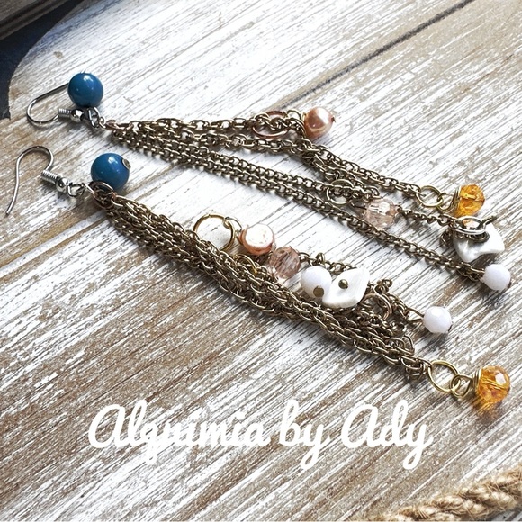 Alquimia by Ady Multicolor Chain Earrings - Picture 1 of 2